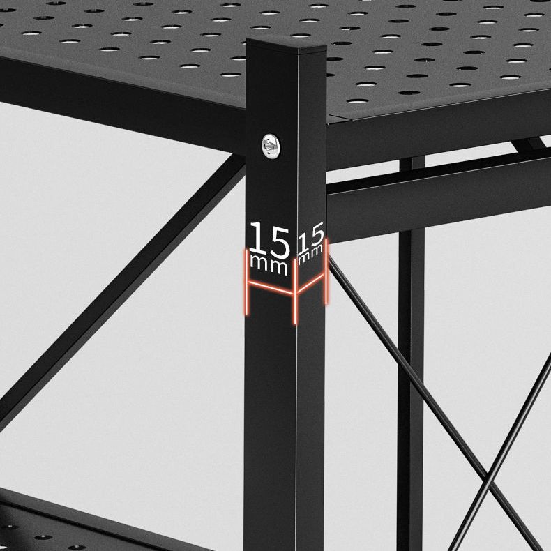 Steel Bookcase, 14.5" W, Geometric 3/4/5-Shelf Stackable Bookshelf Shelves