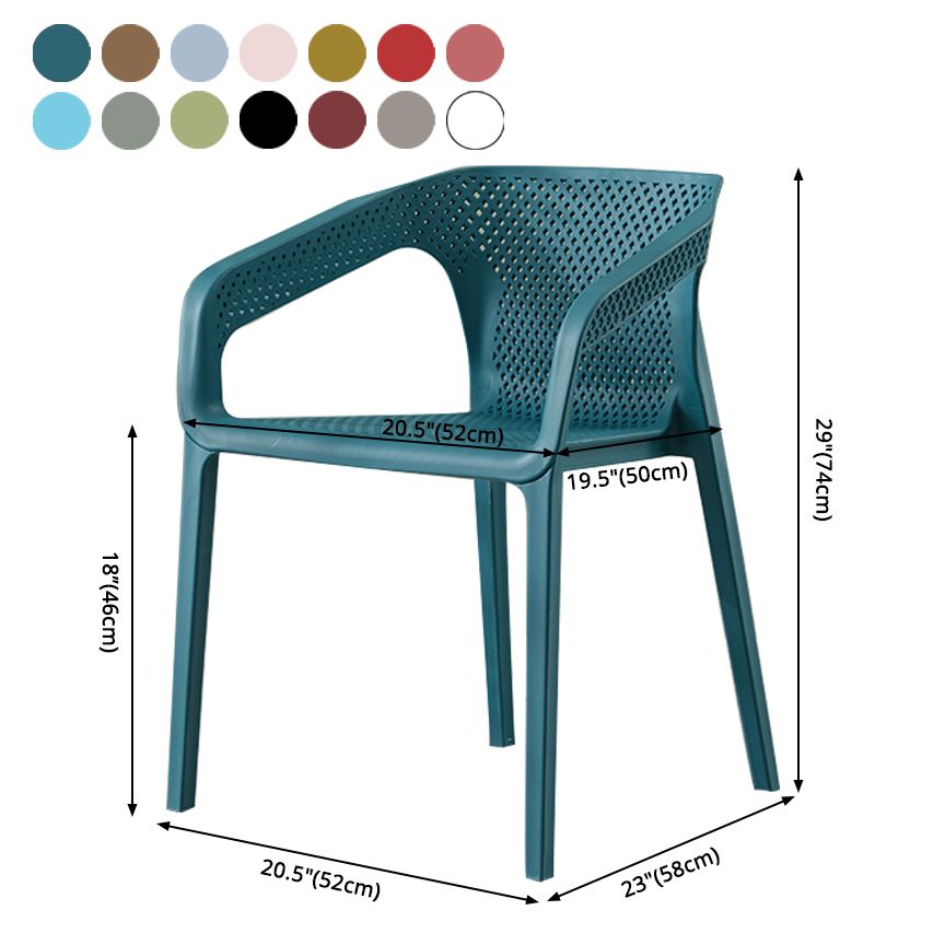 Silla de comedor de plástico de estilo moderno, sillas laterales de comedor apilables para cocina
