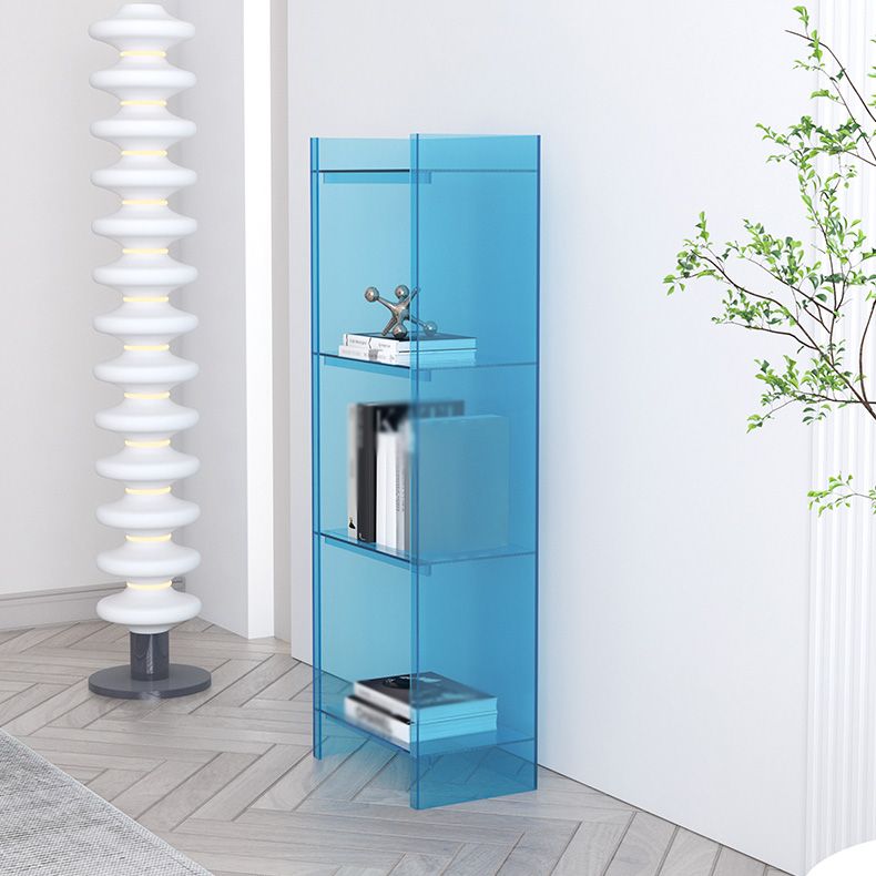 Closed Back Plastic Bookcase Scandinavian Style Bookshelf for Home Office Study Room