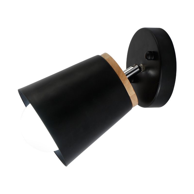 1 Light Ceiling Lighting Nordic Style Metal Cone Semi Flush Mount Lighting for Living Room