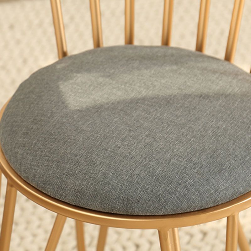 Contemporary Metal Dining Room Chairs Slat Back Dining Chair in Gold