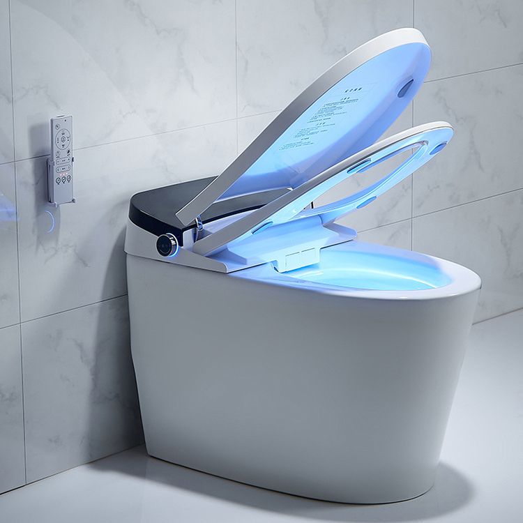 Floor Mount Flush Toilet Heated Seat One-Piece Toilet with Slow Close Seat