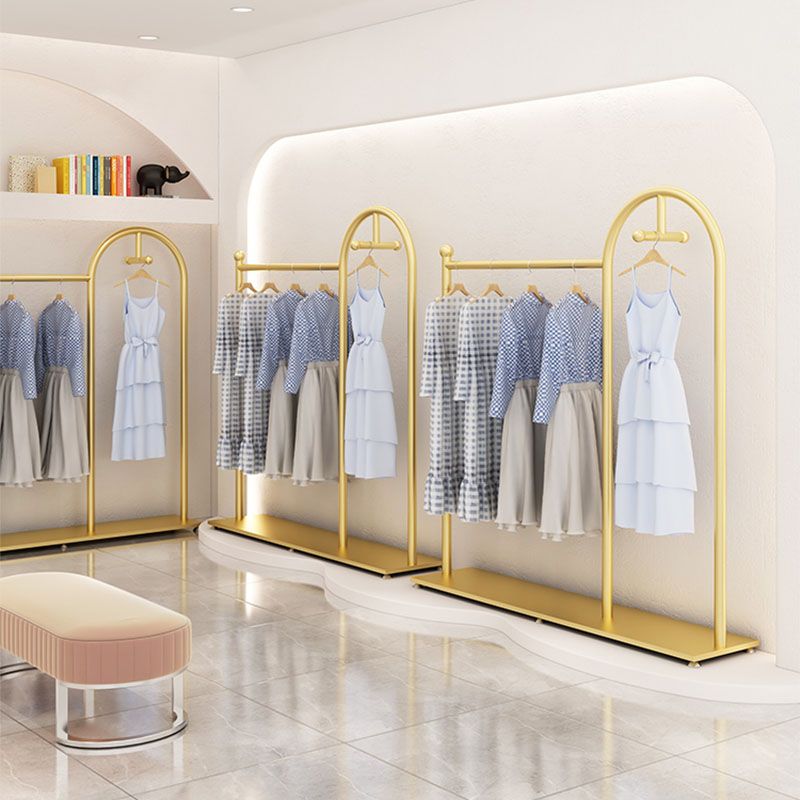 Glam Coat Rack Metal Framed Hanging Rails and Hooks Coat Hanger