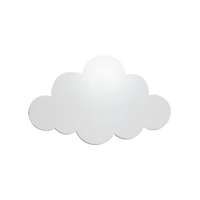 Kids White Finish Sconce Light Cloud Shape Acrylic LED Wall Lamp for Kindergarten Corridor