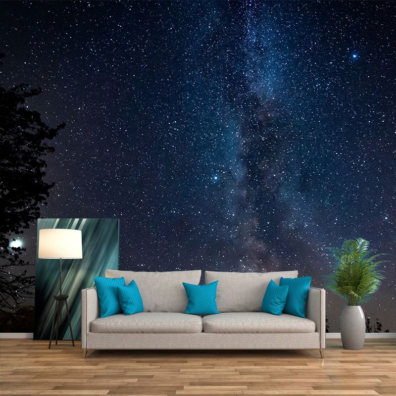 Mysterious Outer Space Wall Murals Stain Resistant Wall Art for Study Room