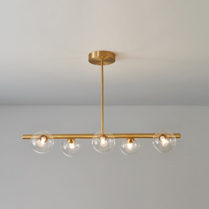 Modern Ball Pendant Lighting Glass Island Lamp for Dining Room