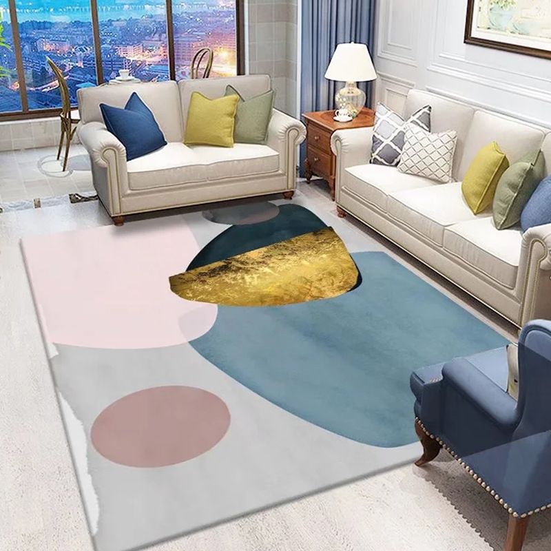 Contemporary Area Carpet Abstract Pattern Rug Stain Resistant Area Rug for Living Room