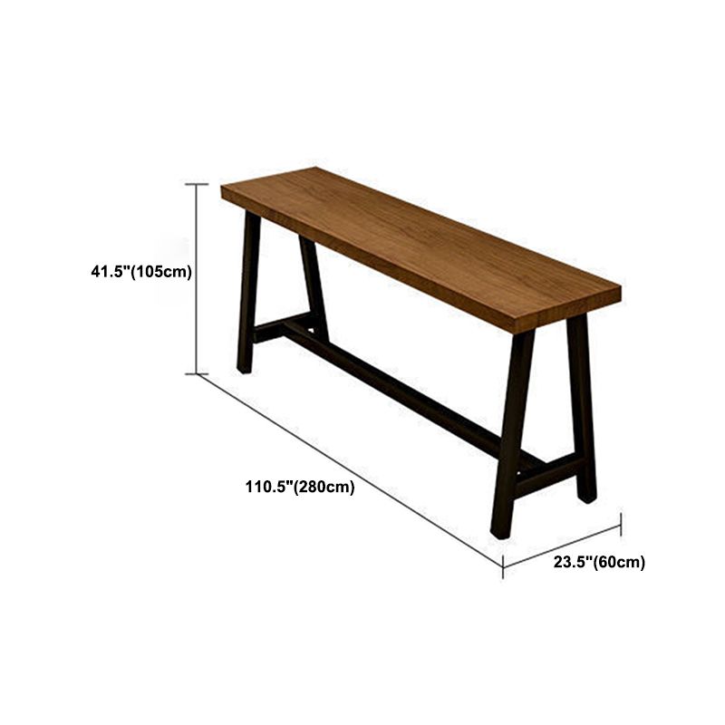 Modem Style Rectangle Bar Table Solid Wood Bar Dining Table with Trest