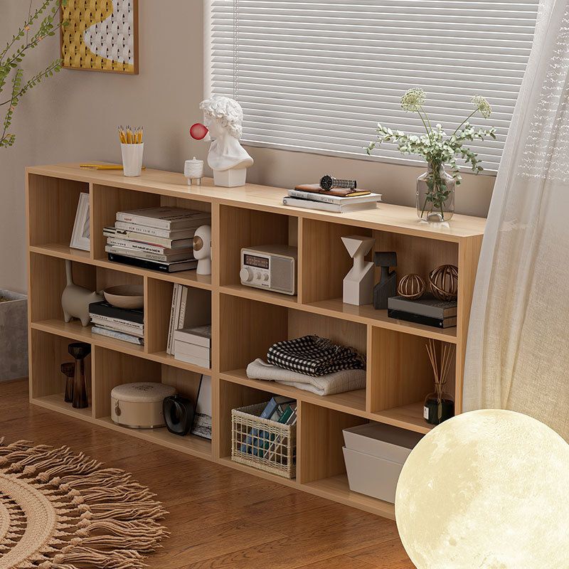 Closed Back Standard Bookcase Modern Engineered Wood Bookshelf