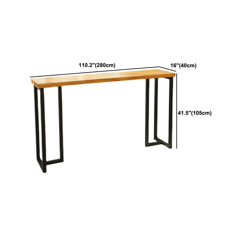 Modern Rectangle Solid Wood Bar Table Set 1/4/7 Pieces Counter Table with Backless Stools