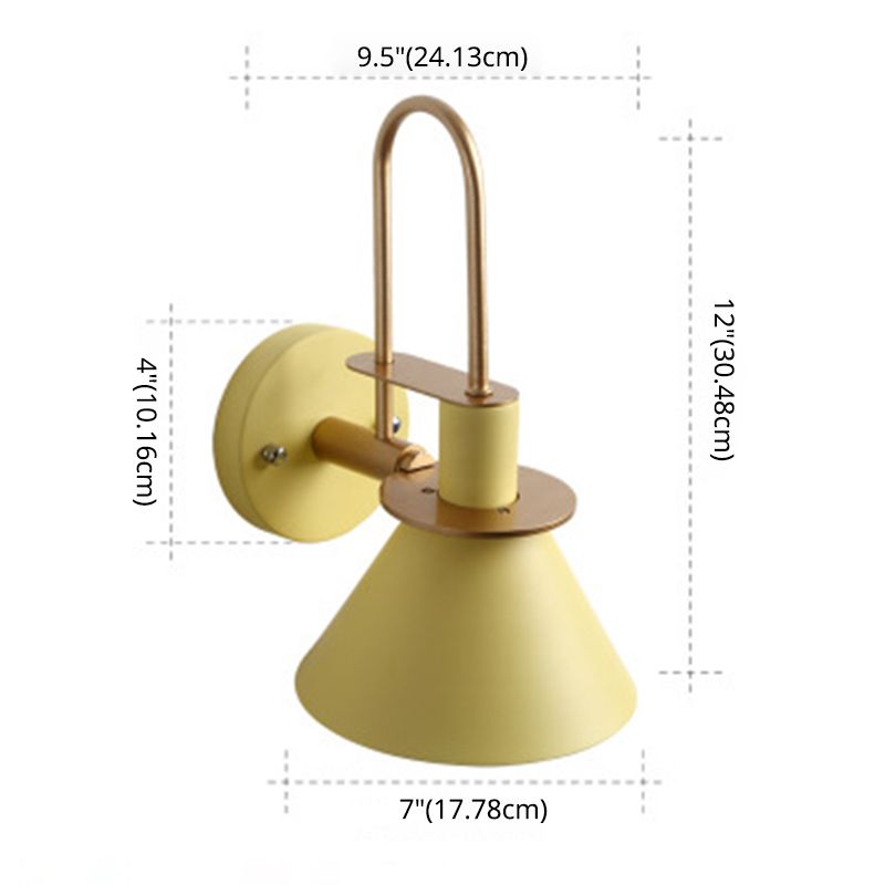 Macaroon -stijl wandbevestiging verlichtingsarmatuur metalen kleurrijk sconce licht voor hotel slaapkamer
