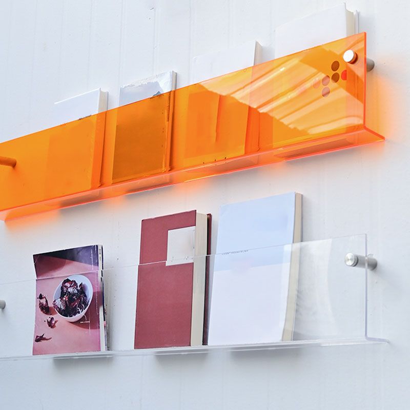 Acrylic Wall Mounted Bookshelf Nordic Rectangle Home Office Storage Bookcase