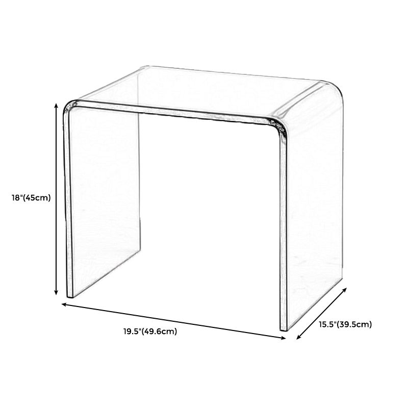 Sled Actylic Coffee Table Rectangular 1 Single Cocktail Table