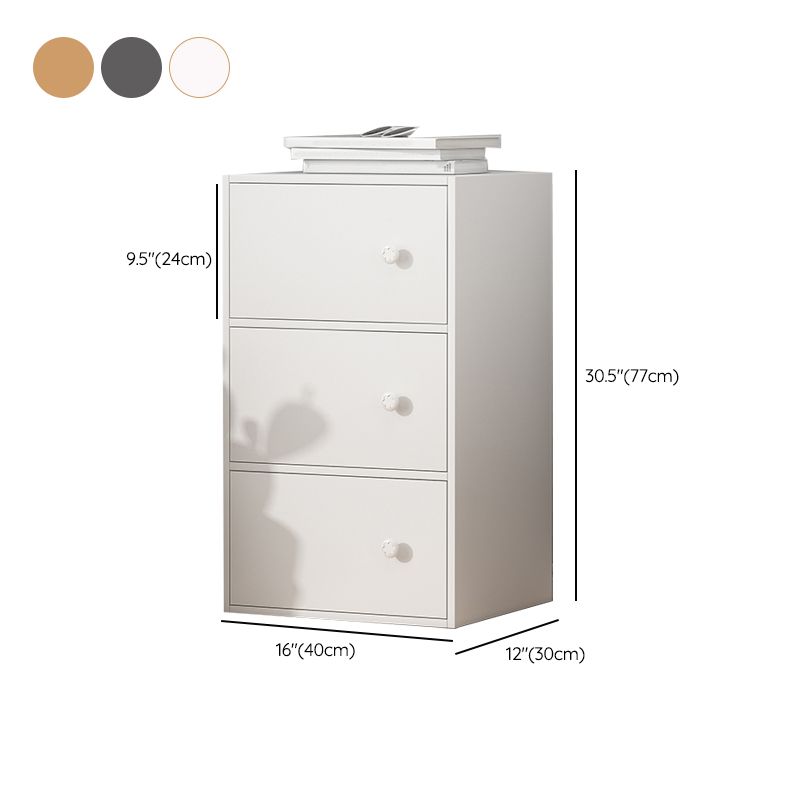 Minimalist Wooden Accent Cabinet Rectangle Storage Cabinet with Drawer