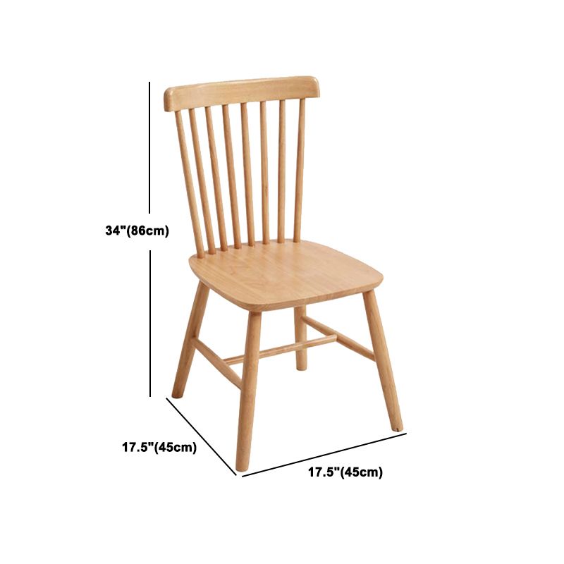 Modern Rectangle Dining Set 1/3/5 Pieces Solid Wood Dining Table with Slat Back Chairs