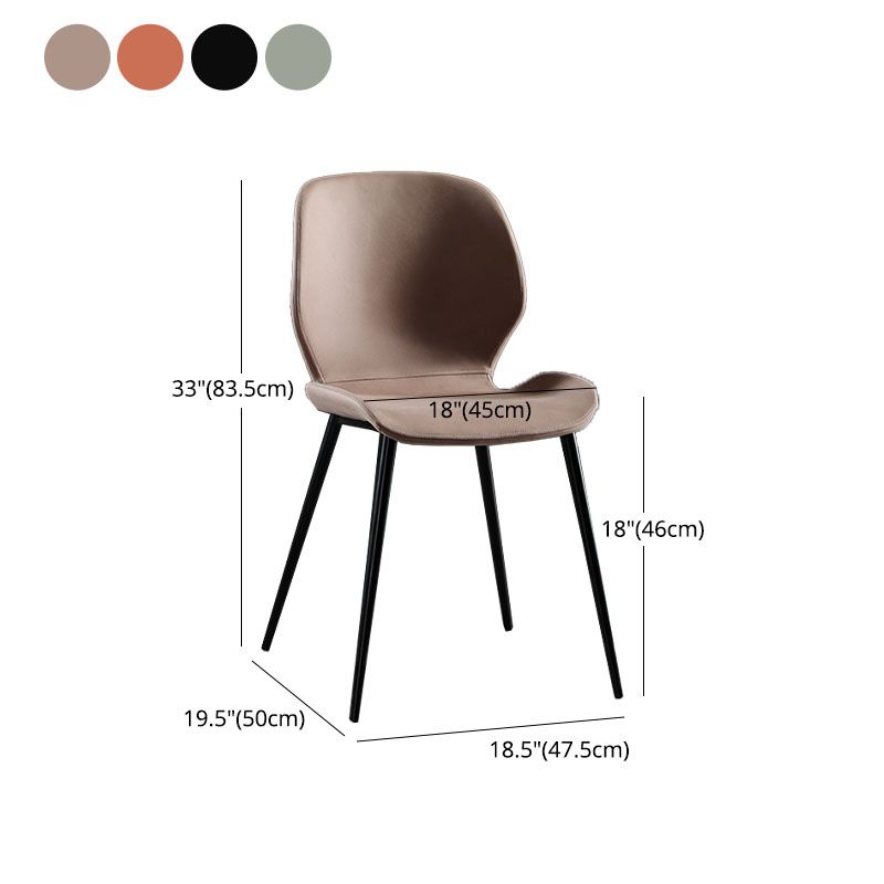 Moderne stijl keuken metalen eetstoelen wingback dineren armloze zijstoelen