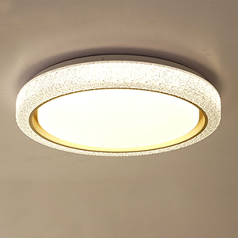 Plafonnier LED en cristal Simple et moderne, montage encastré en forme de géométrie en fer pour chambre à coucher