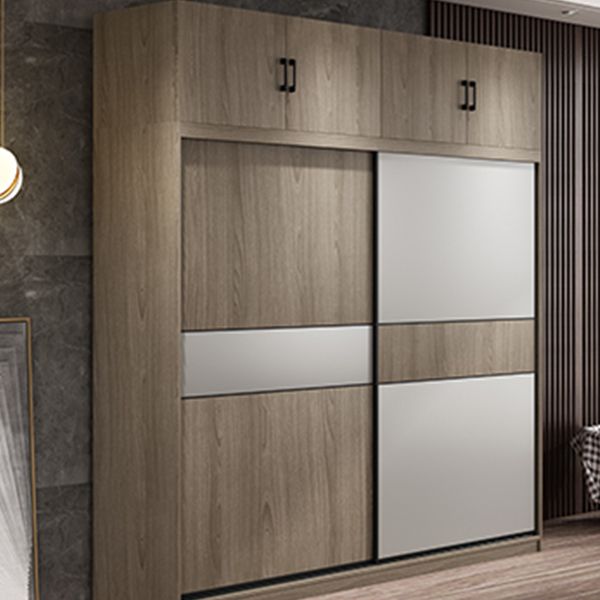 Freestanding Solid Wood Wardrobe Armoire Contemporary Wardrobe with Drawer