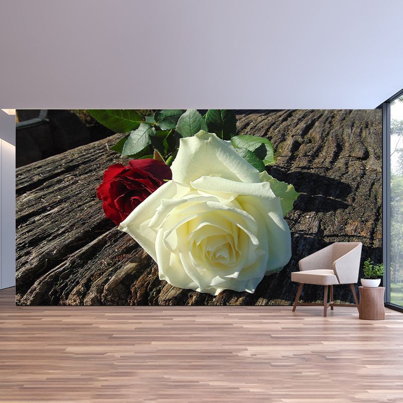 Beautiful Rose Wallpaper Mural Contemporary Style Wall Decor for Bedroom