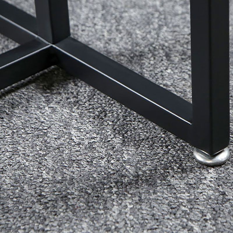 Industrial Rectangle Top Counter Table Marble Top 42-inch Height Table