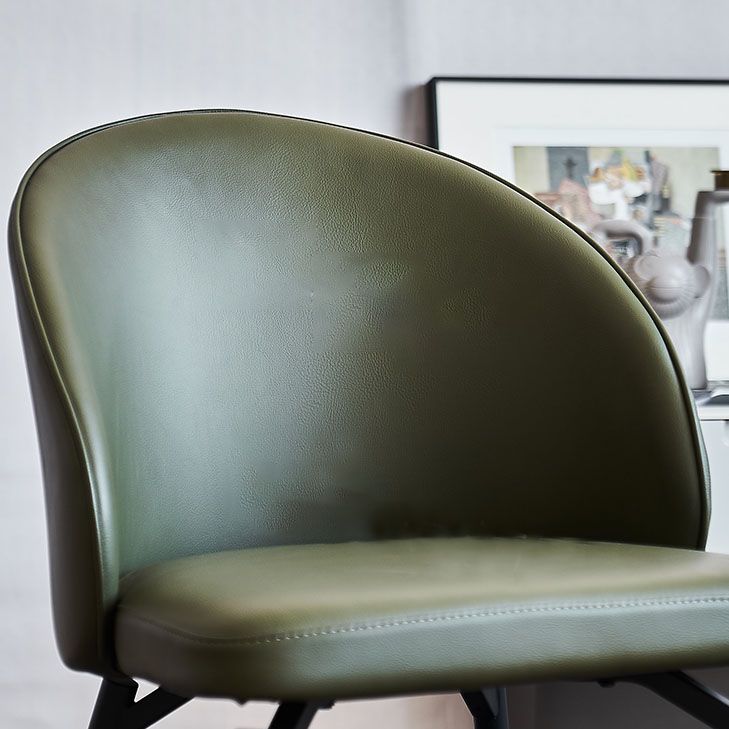 Contemporary Chair Dining Armless Side Chairs with Metal Legs for Kitchen