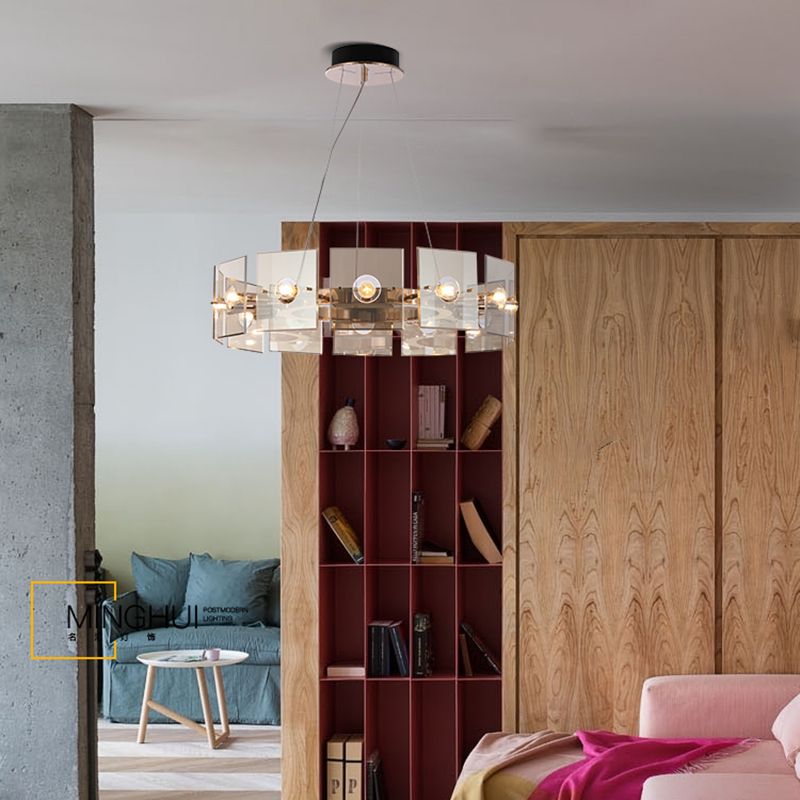 Glass Hanging Pendant Lights Contemporary Hanging Lamps for Living Room