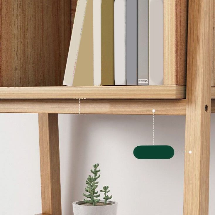 Modern Ladder Book Case 11" W Vertical Engineered Wood Open Bookcase for Home