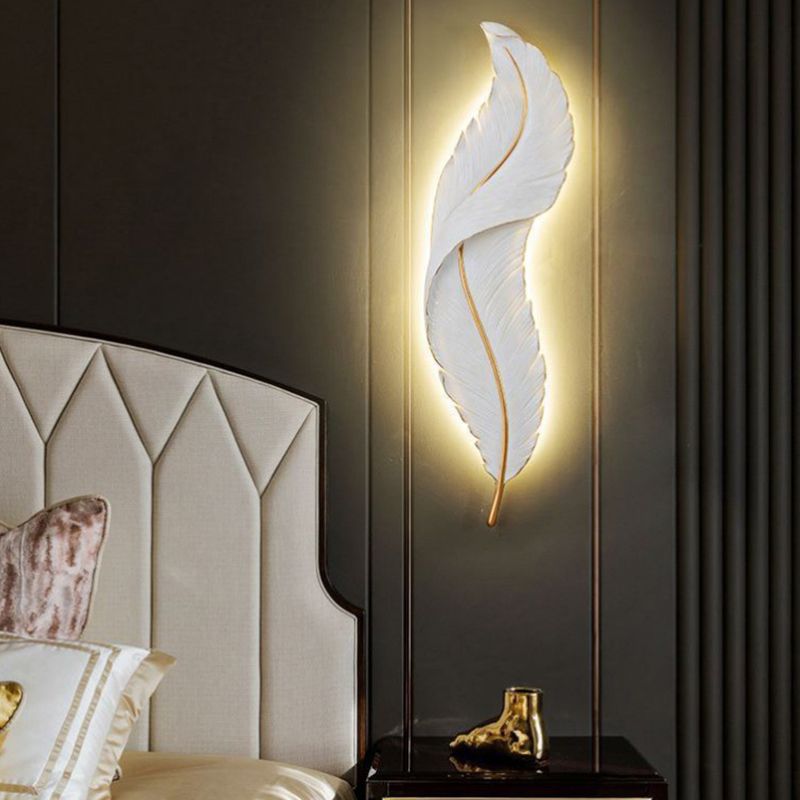Modern Wall Lamp Household Feather Wall Mount Lighting for Sitting Room