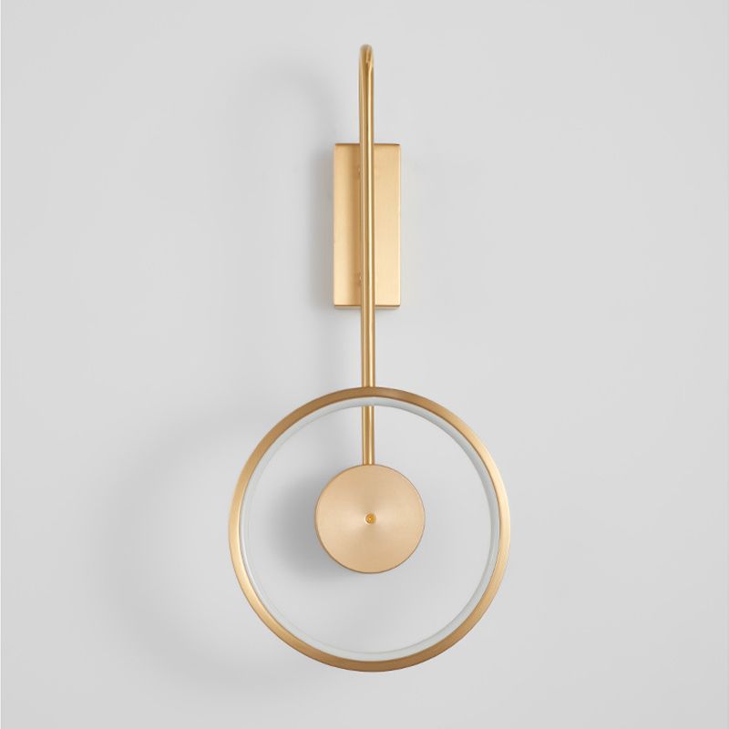 Post-Modern Wall Sconce Copper LED Sconce Lighting for Bedroom