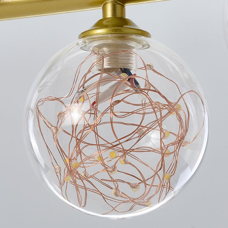 Comedor de la isla moderna nórdica Sombra de vidrio de lámpara colgante