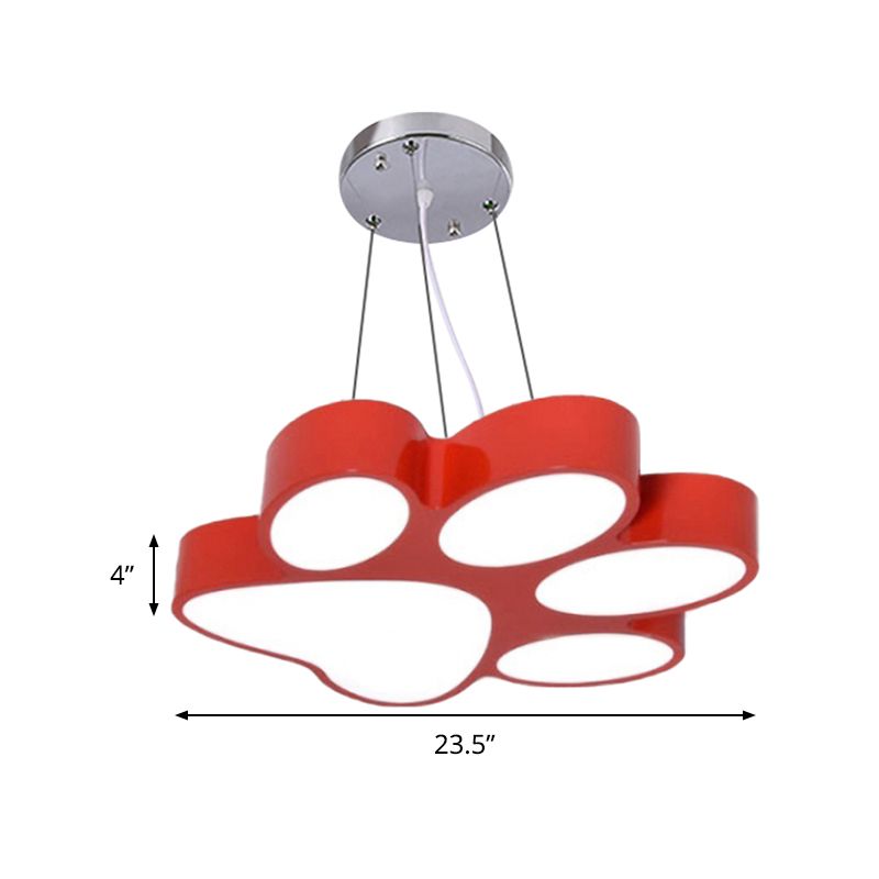 Doggy Paw Bathroom Pender lampe acrylique Cartoon LED Hanging Light