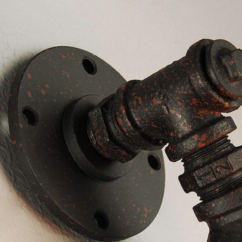 1 Head Wall Light Retro Style Pipe Arm Metallic Wall Lighting Fixture for Restaurant