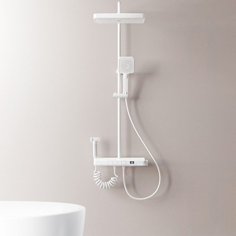 Modern Shower System Brass Slide Bar Included Wall Mounted Shower Set