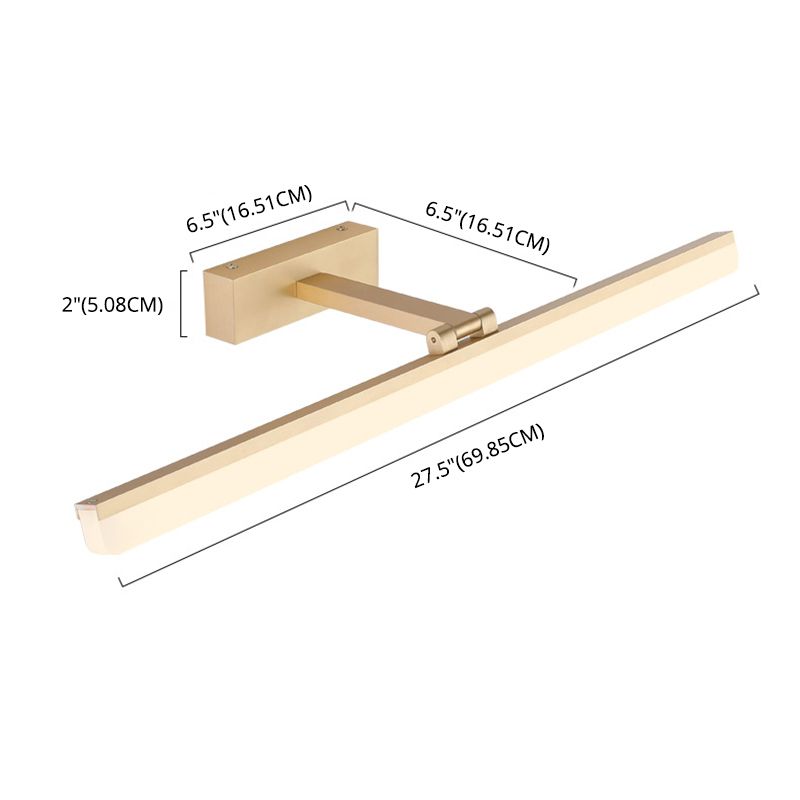 Acrylschatten 180 ° Verstellbares LED-Eitelkeitslicht Anti-Fogge wasserdichtes Make-up-Spiegellampe für Bad Waschtisch