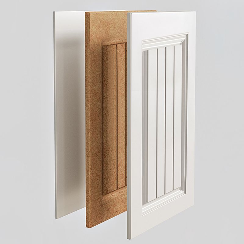 Modern White Rectangle Accent Cabinet Solid Wood Storage Cabinet