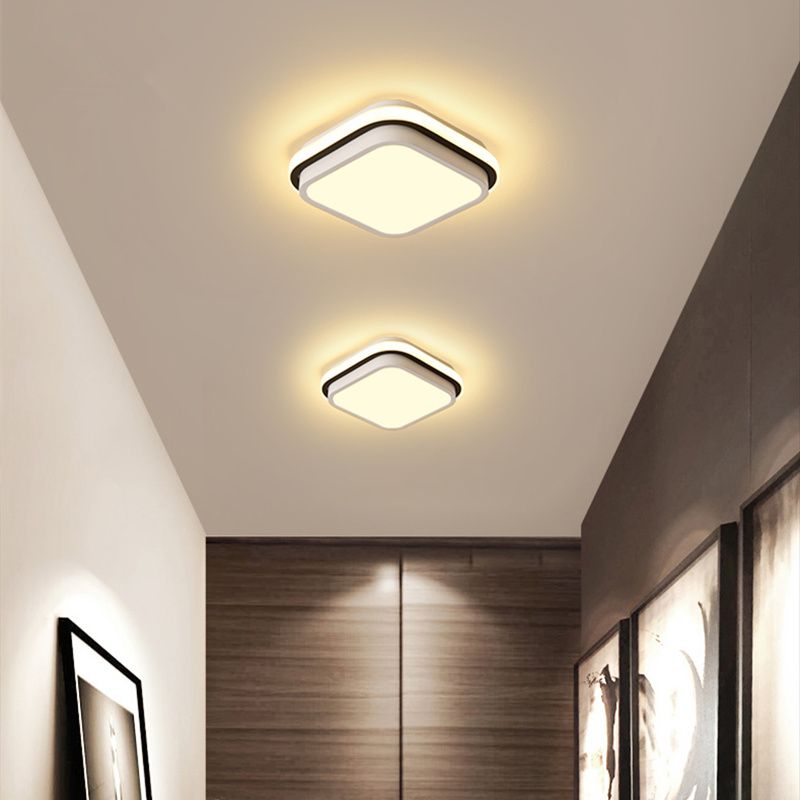 Accesorio de iluminación de techo LED de montaje empotrado contemporáneo, luz de montaje en techo para vestíbulo