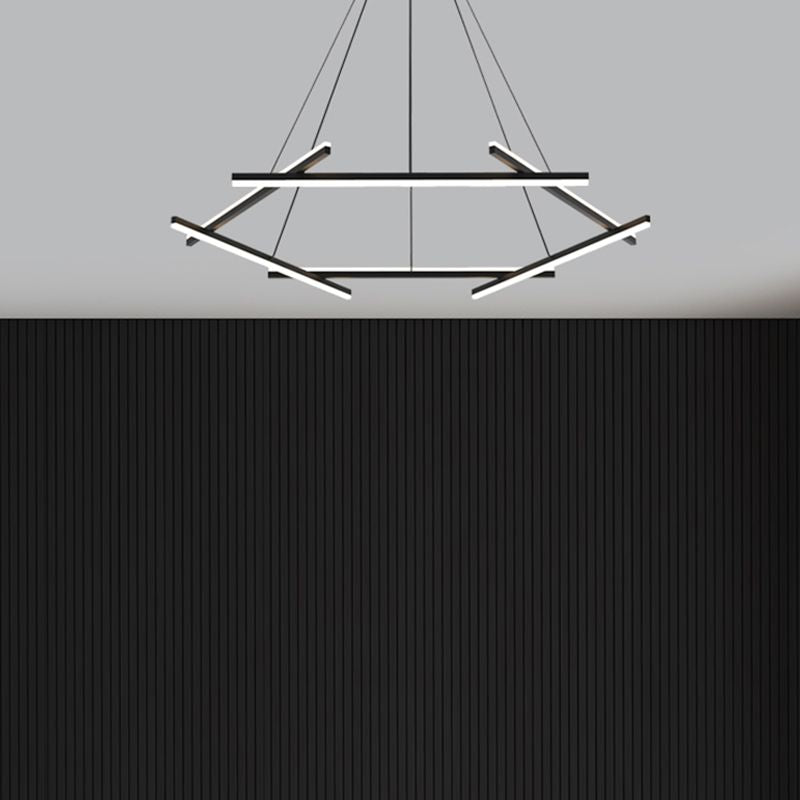 Simple Metal Suspension Light Modern-Style LED Pendant Lighting Fixture