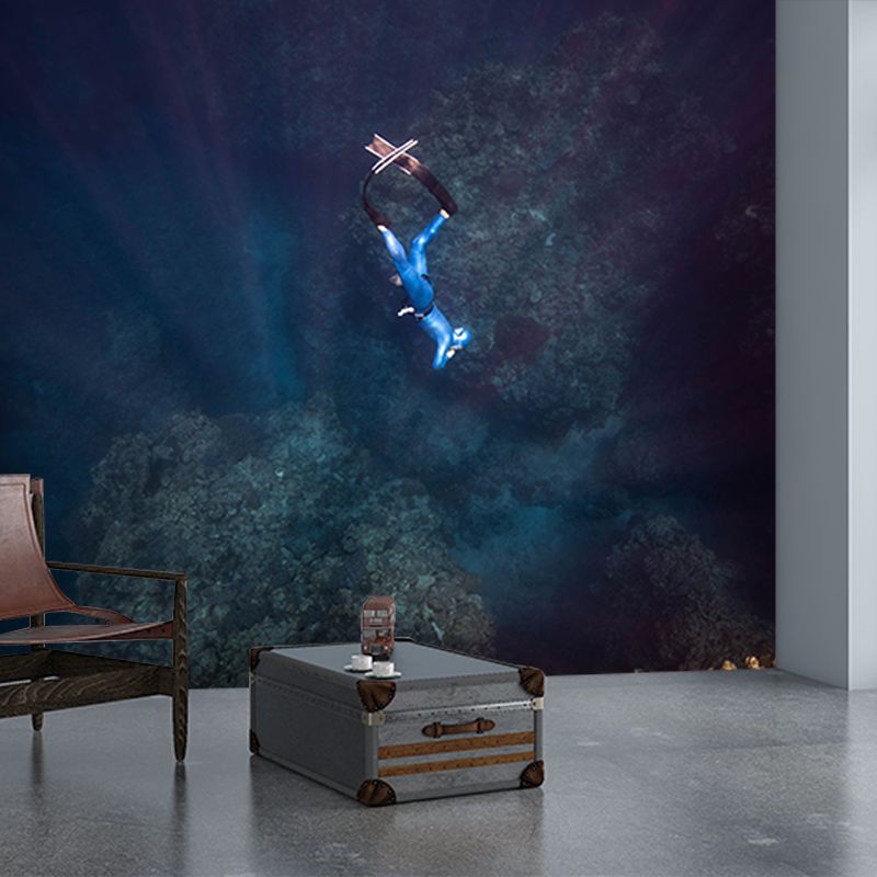 Photography Stain Resistant Wall Mural Wallpaper Seabed Sitting Room Wall Mural