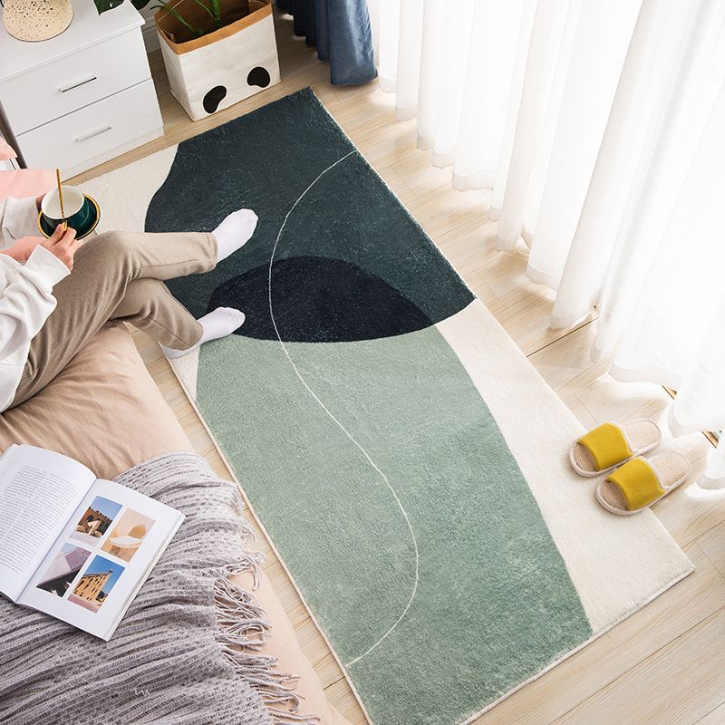 Modern geometrisch patroongebied Tapijtgrijs Grijs Polyester Area Tapijt Non-Slip Backing Rug voor slaapkamer