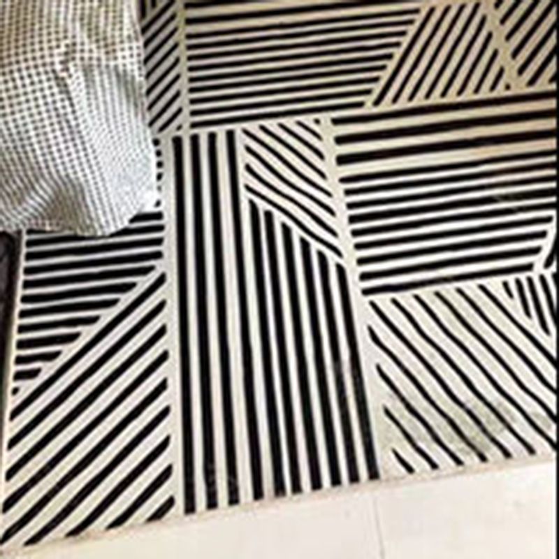 Minimalist Area Rug Geometry Pattern Carpet Polyester Stain Resistant Rug for Living Room