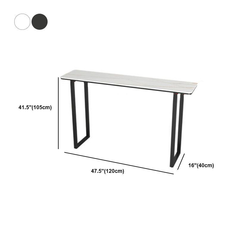 Industrial Rectangle Bar Table Set 1/2/3/5 Pieces Stone Counter Table for Indoor
