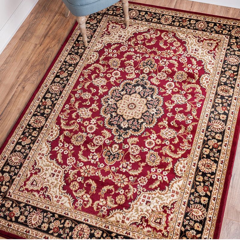 Tappeto di stampa damask marocchina multicolore in polipropilene tappeto resistente alle macchie resistenti a tappeto anti-slip per arredamento per la casa
