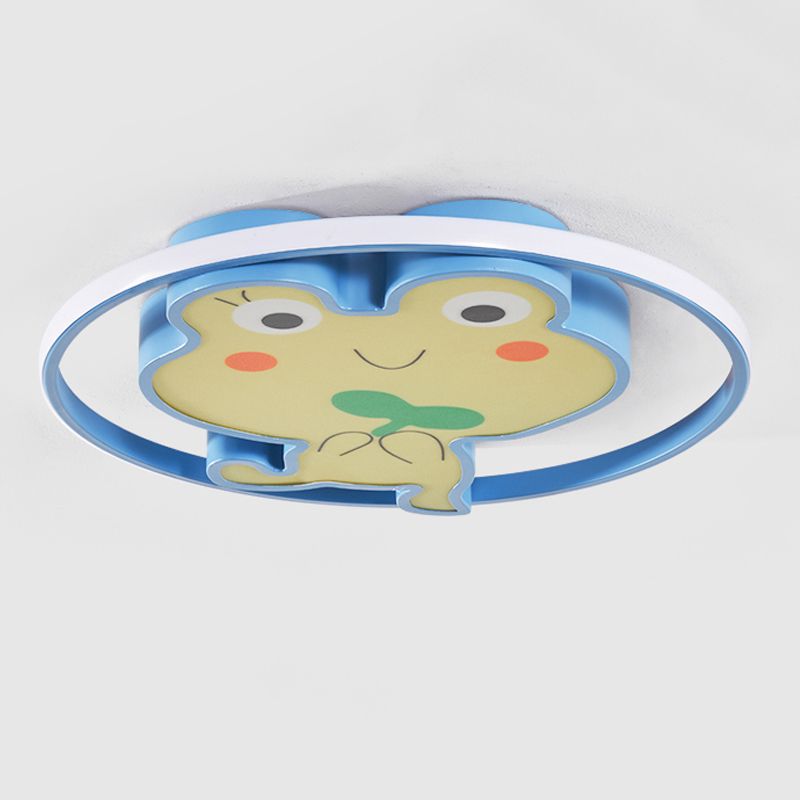 Modern Style Frog Shape Ceiling Fixture Metal 1 Light Ceiling Mounted Light