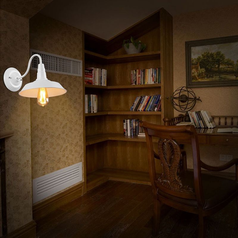 Industrielle Vintage Wandlampe Schmiedeeisen -Scheunenwandlicht für Innenräume