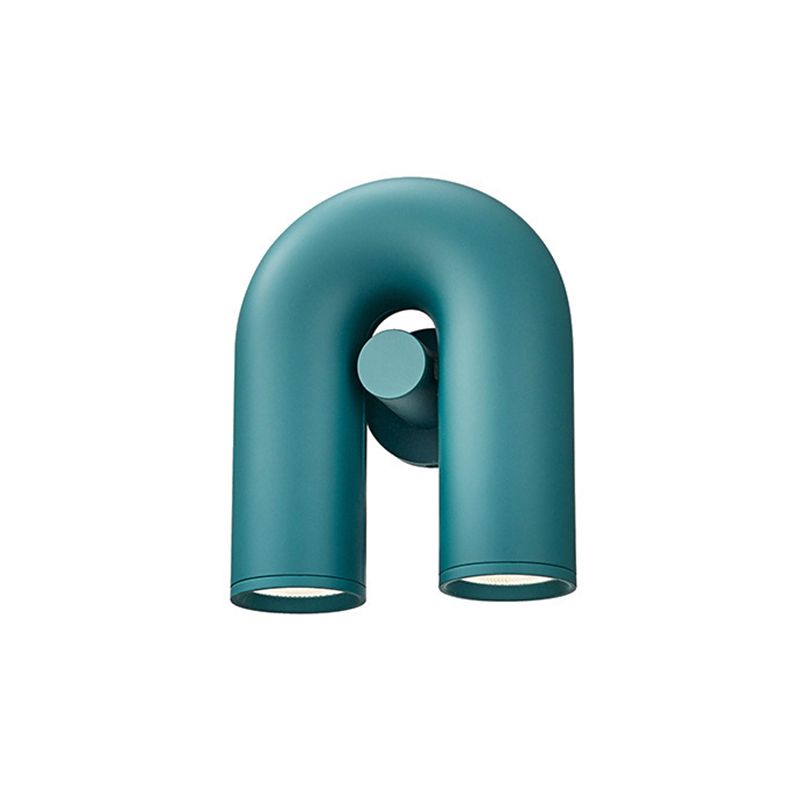 Modernism 2-Light Polished Wall Mounted Sconce Metallic Unique Wall Light