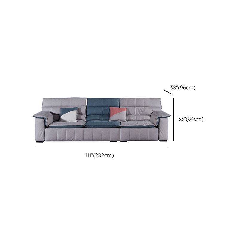 Scandinavian Gray 3/4-seat Sectional Pillow Top Arm Sectional Sofa