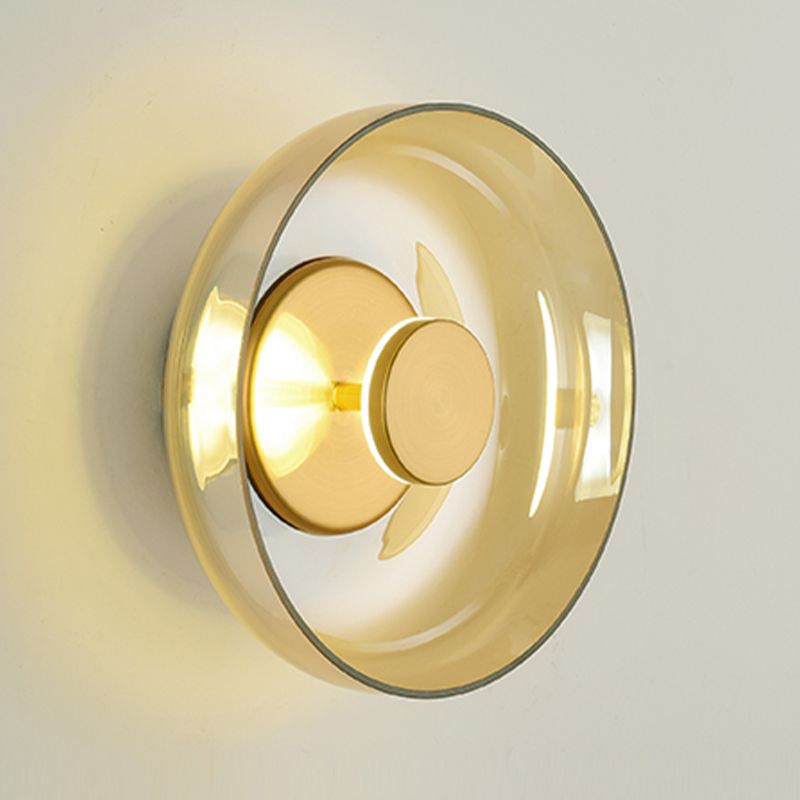 Glass Shade Wall Lights Modern Style Wall Mounted Sconce for Bedroom