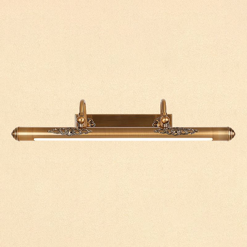 Gold LED Vanity Light Modern Simple Mirror Front Light with Acrylic Shade for Bathroom