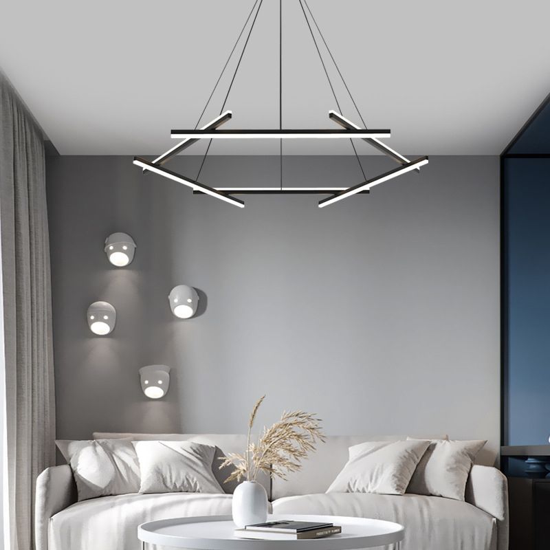 Simple Metal Suspension Light Modern-Style LED Pendant Lighting Fixture