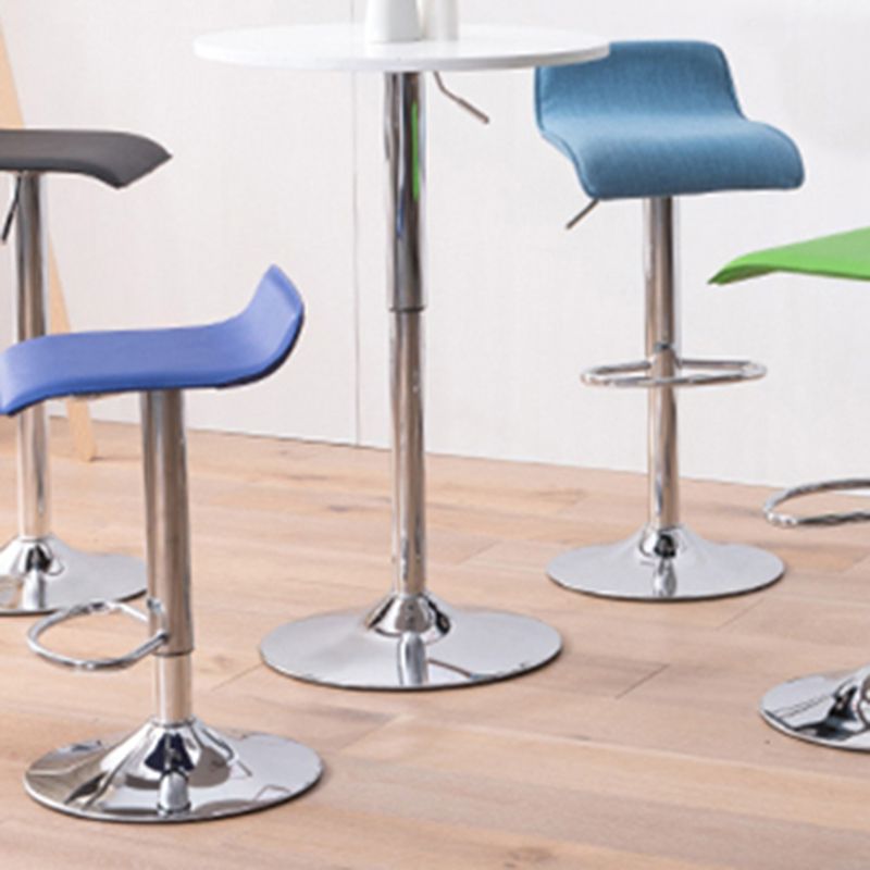 Contemporary PU Leather Swivel Barstool Indoor Bar Stool with Low Back